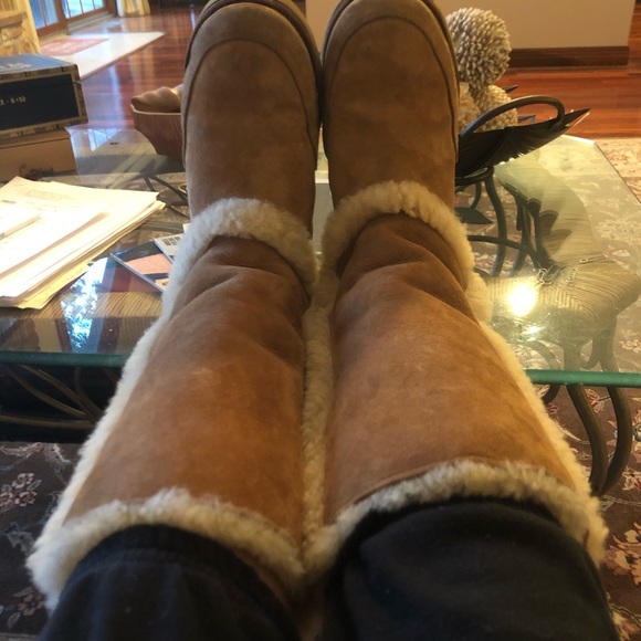 UGG Tall Chestnut Fur-Lined Boots - Picture 2 of 6